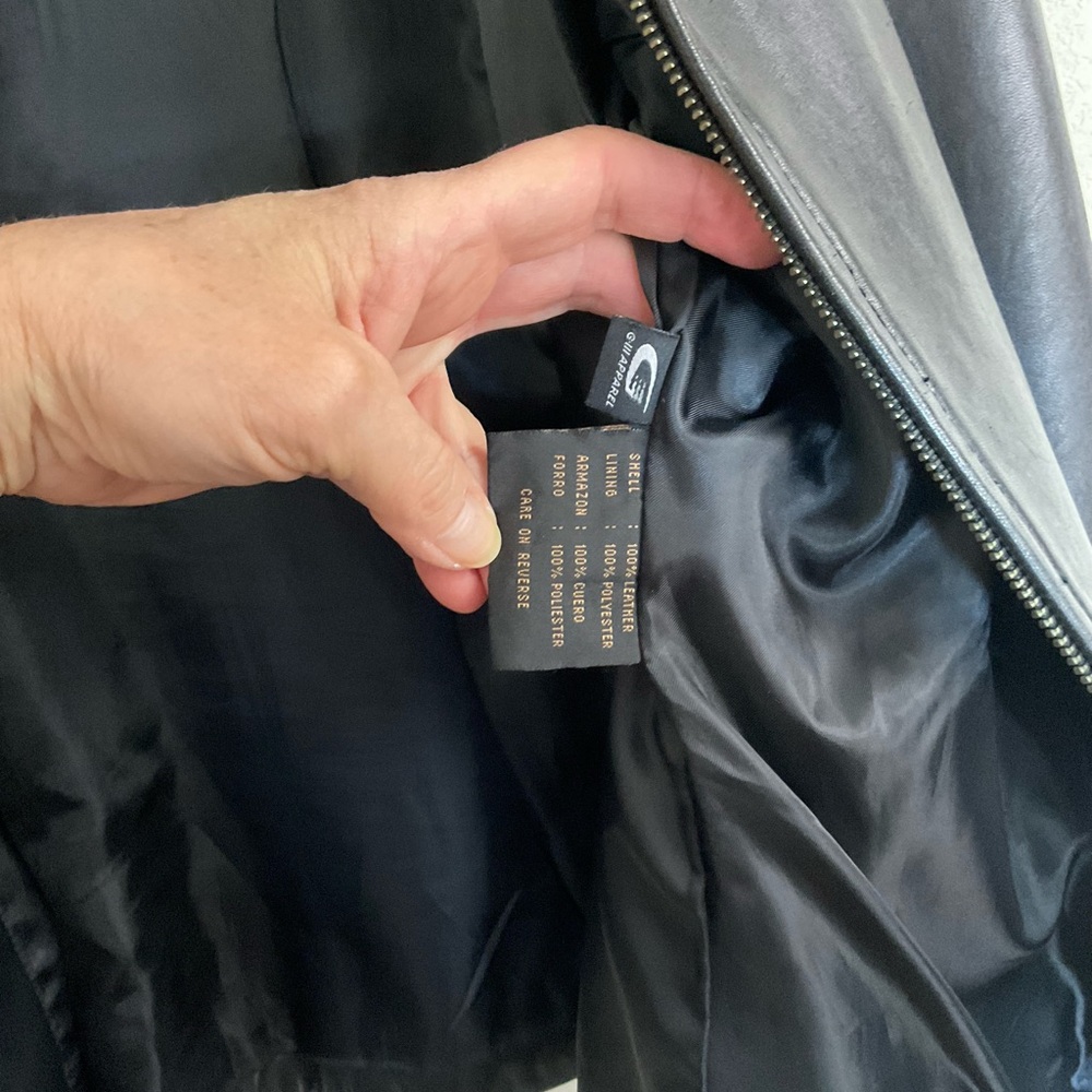 Leather vintage 90's Siena Soft Black Leather Jacket women’s size XL - Picture 4 of 5